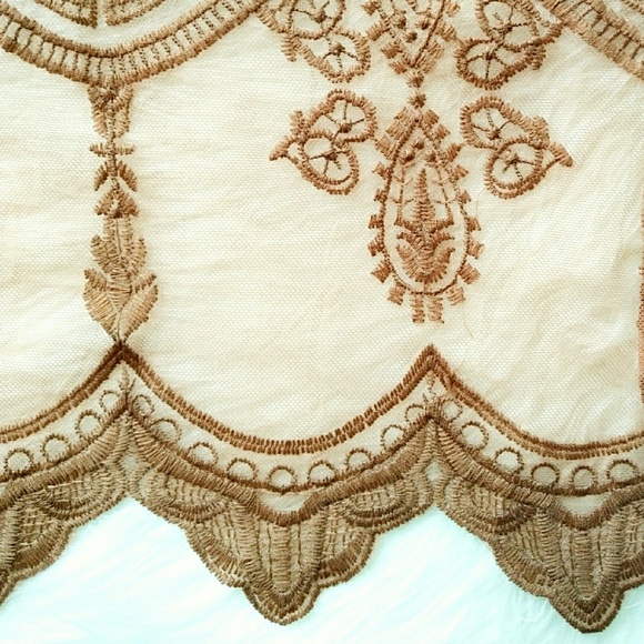 LAST ONE! Umgee High Waist Lace Palazzo Pants Split Legs - Picture 6 of 9